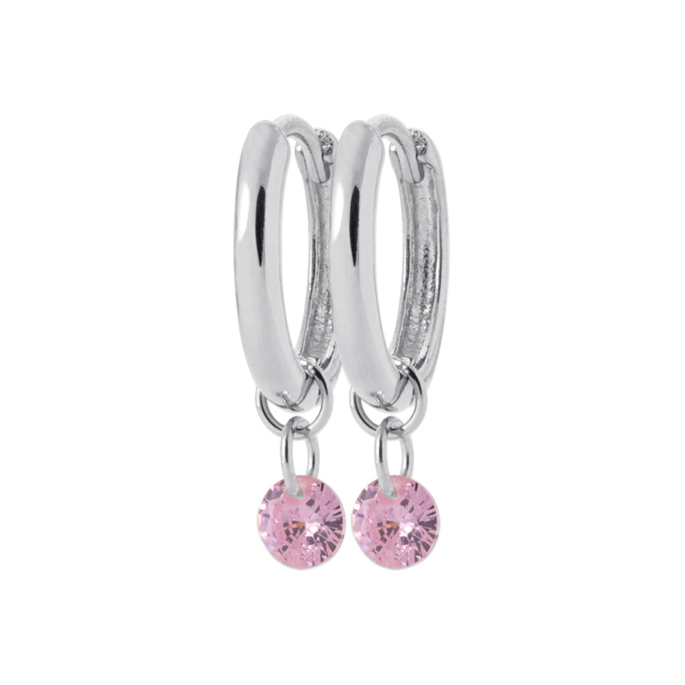 boucles-doreilles-creoles-argentees-avec-pendentif-cristal-rose