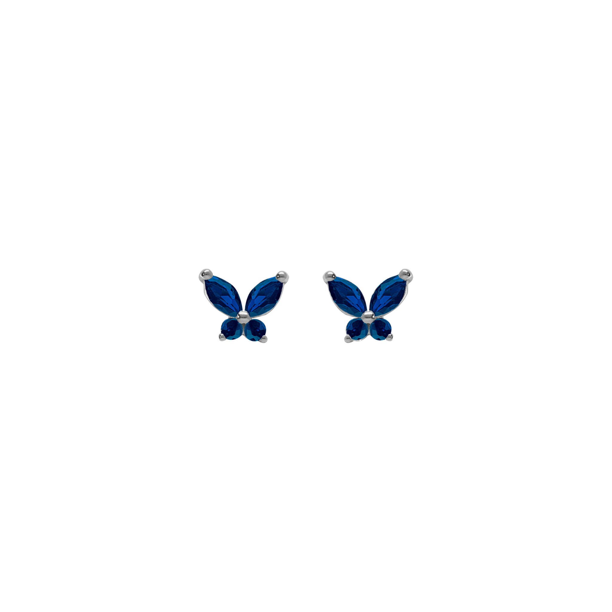 Boucles d’oreilles “Papillon Bleu” – Délicate envolée