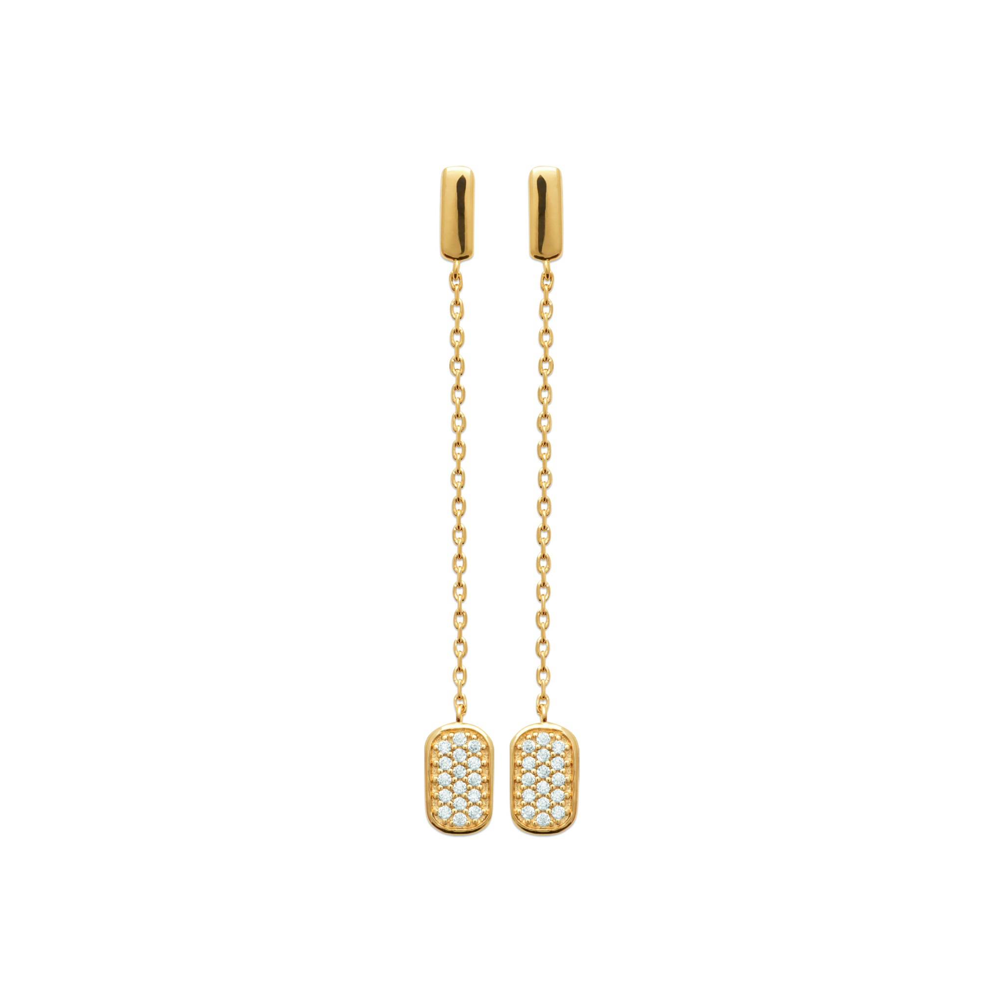 Boucles d’oreilles longues en plaqué or – Élégance moderne & minimaliste