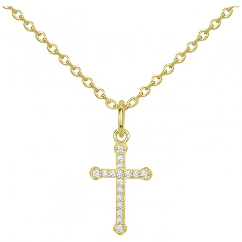 collier-croix-classique-plaque-or-zirconium