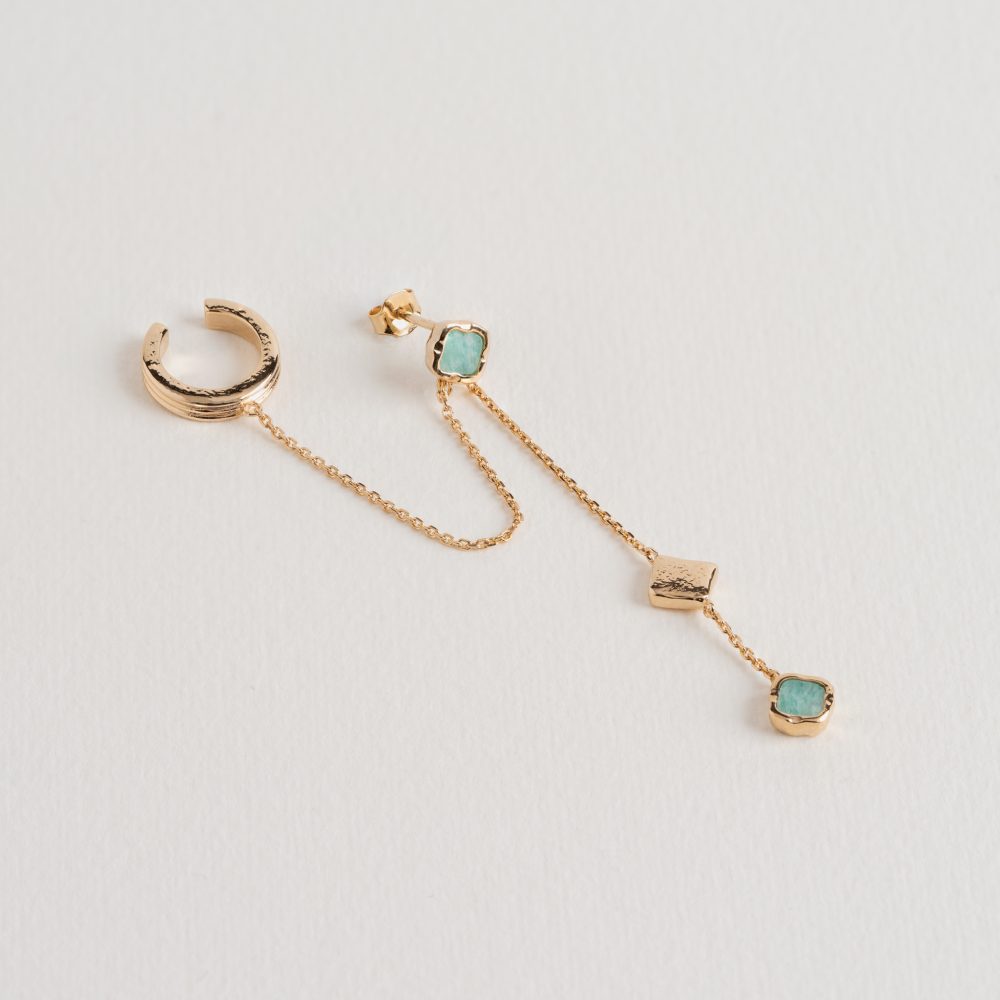 boucle-doreille-chainette-a-lunite-en-plaque-or-pierre-turquoise