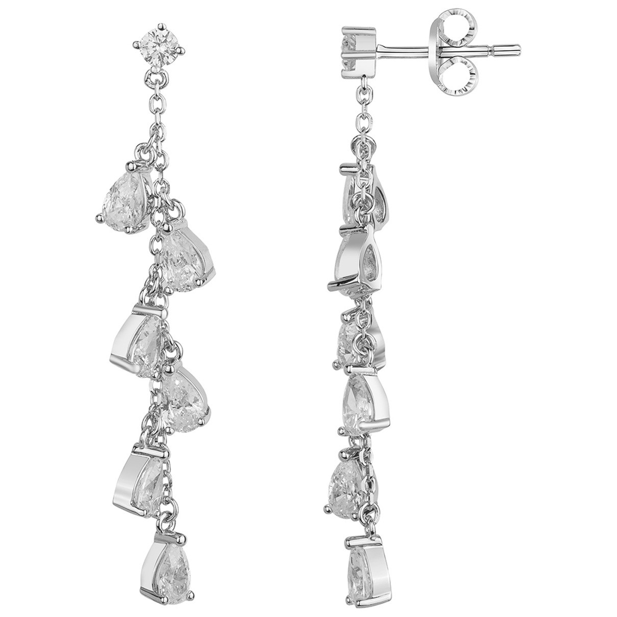 Boucles d’Oreilles « Cascade de Lumière » – Argent 925 & Oxydes de Zirconium
