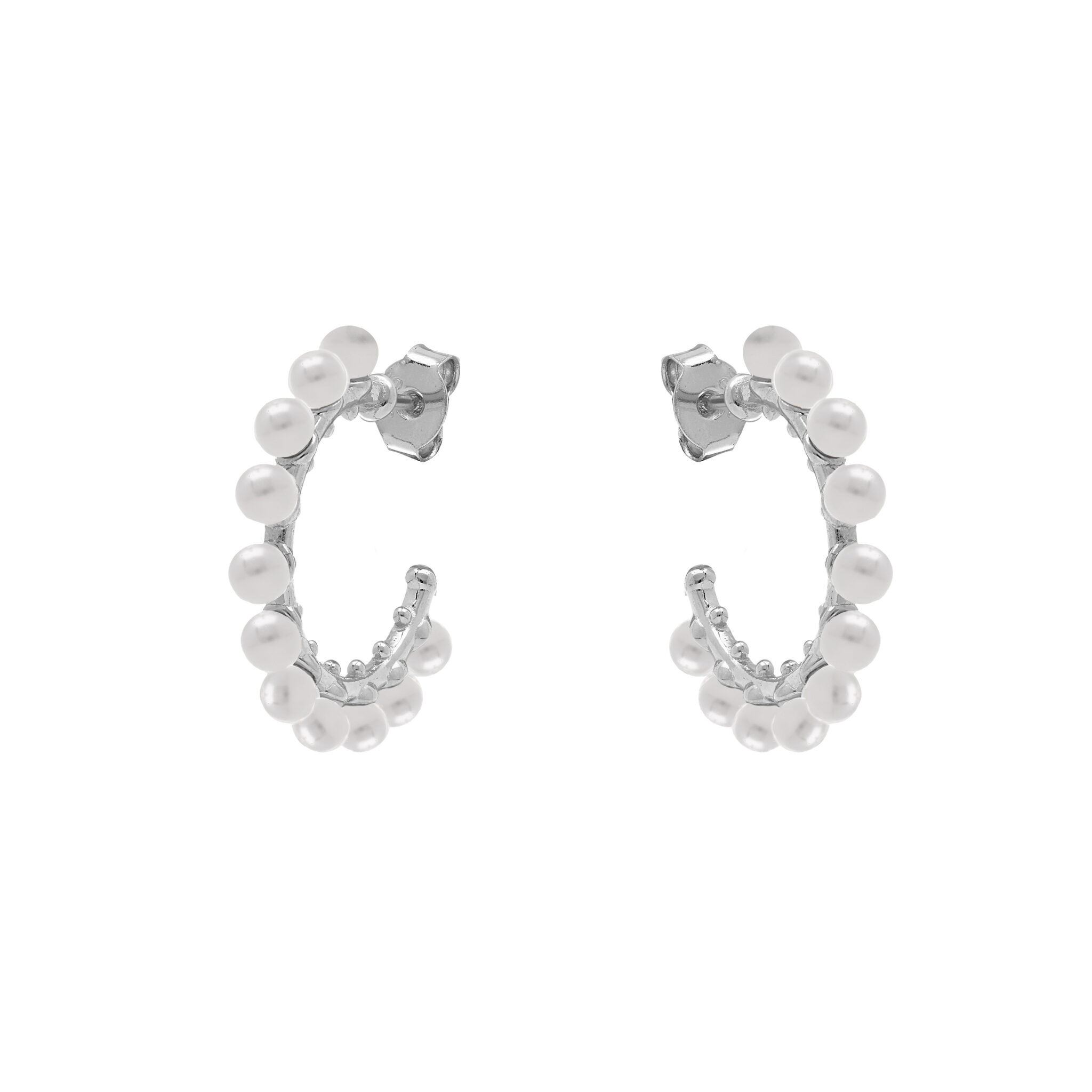 Boucles d’Oreilles Ophélia Argent & Perles