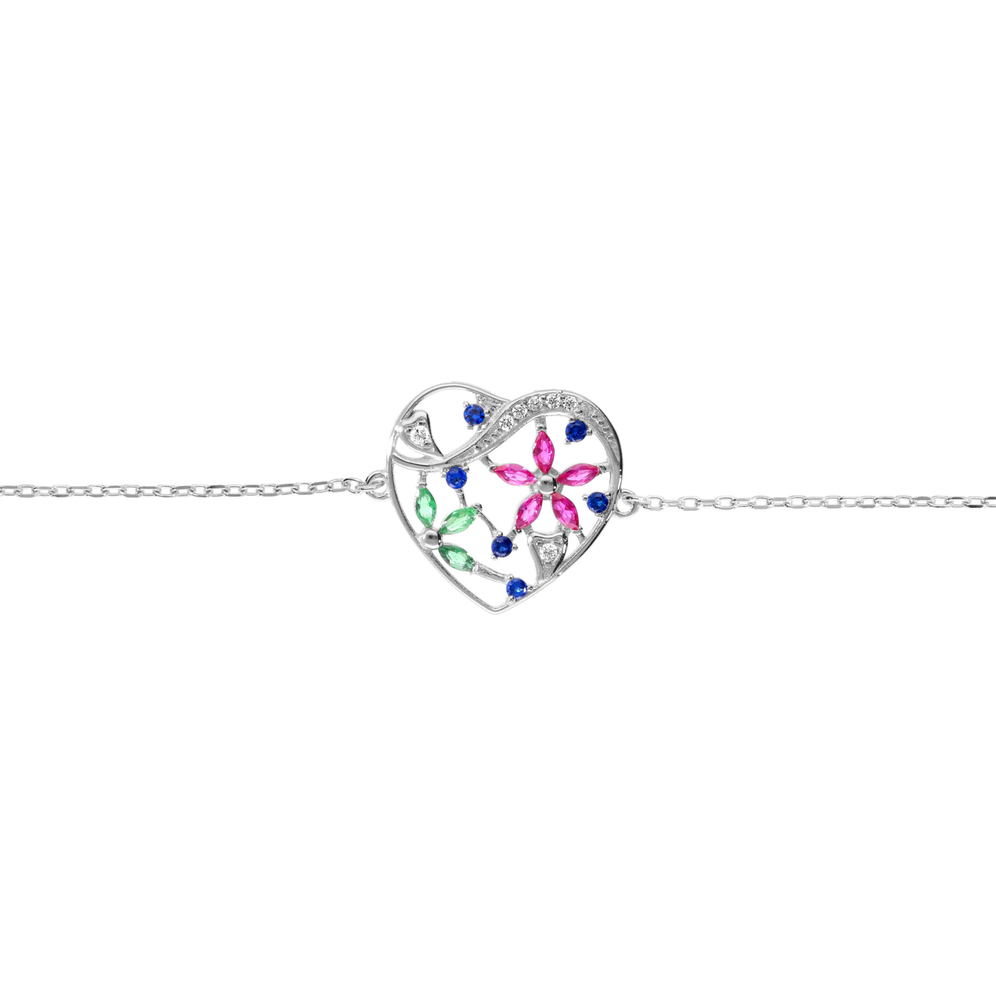 Bracelet MILA Argent & Pierres Multicolores